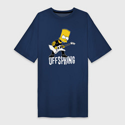 Женская футболка-платье Offspring Барт Симпсон рокер