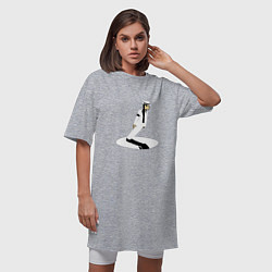 Футболка женская-платье Тень Майкла Джексона, цвет: меланж — фото 2