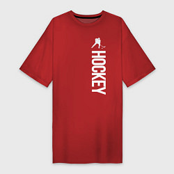 Футболка женская-платье Hockey, цвет: красный