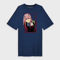 Женская футболка-платье Zero Two anime girl