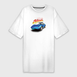 Женская футболка-платье Маслкар Chevrolet Corvette Stingray