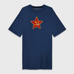 Женская футболка-платье СССР звезда