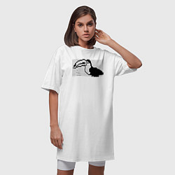 Футболка женская-платье Le toucan has arrived - Twitch ASCII art, цвет: белый — фото 2