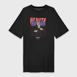 Футболка женская-платье Beauty world, цвет: черный