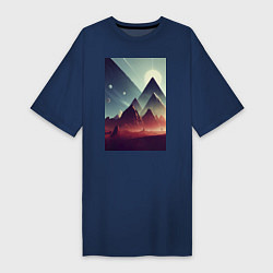 Женская футболка-платье Геометрические горы