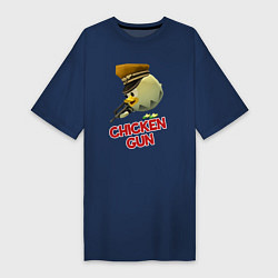 Женская футболка-платье Chicken Gun logo