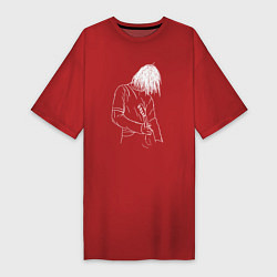 Женская футболка-платье Kurt Cobain grunge