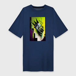 Футболка женская-платье Музыка города 2 - Хуф и Ся, цвет: тёмно-синий