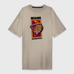 Футболка женская-платье Miami Heat shot, цвет: миндальный