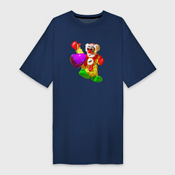 Женская футболка-платье Клоун и сердце