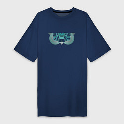 Женская футболка-платье Геометрическая сова