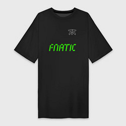 Футболка женская-платье Fnatic арт, цвет: черный
