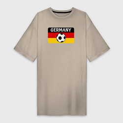Футболка женская-платье Football Germany, цвет: миндальный
