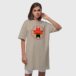 Футболка женская-платье Завьяловский район, цвет: миндальный — фото 2