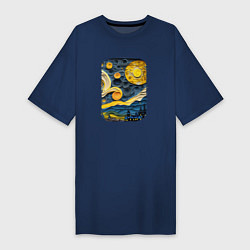 Женская футболка-платье Starry Night Voyage