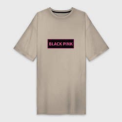 Женская футболка-платье Логотип Блек Пинк