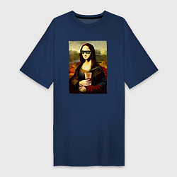 Женская футболка-платье Мона Лиза с шаурмой