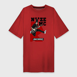 Футболка женская-платье Noize MC - guitarist, цвет: красный