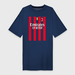 Женская футболка-платье ФК Милан форма 2223 домашняя