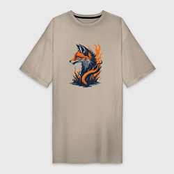 Женская футболка-платье Burning fox