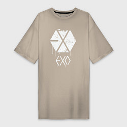 Женская футболка-платье EXO лого