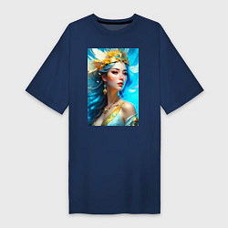 Женская футболка-платье Стихия Воздуха в женском обличии - нейросеть