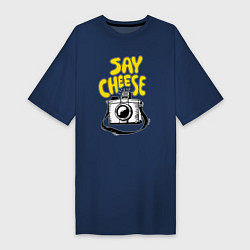 Женская футболка-платье Cheese photo camera