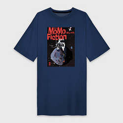 Футболка женская-платье MoMo - Защита от астероидов, цвет: тёмно-синий