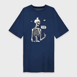 Женская футболка-платье Skeleton - i am fine