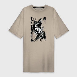 Женская футболка-платье Девочка и кролик - аниме - нейпрсеть