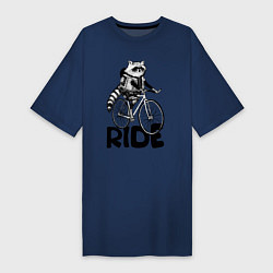 Женская футболка-платье Raccoon ride