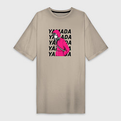 Женская футболка-платье Ямада - Моя любовь 999 уровня к Ямаде