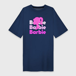Женская футболка-платье Логотип Барби объемный