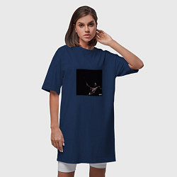 Футболка женская-платье Трэвис Скотт - альбом utopia, цвет: тёмно-синий — фото 2