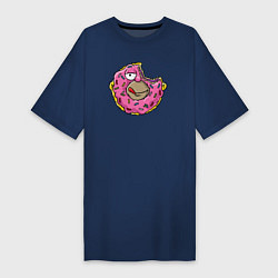 Женская футболка-платье Гомер пончик