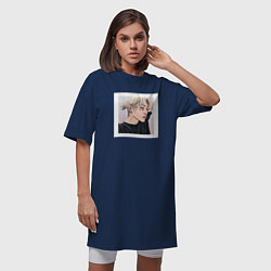 Футболка женская-платье Felix - Stray Kids, цвет: тёмно-синий — фото 2