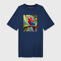 Женская футболка-платье Яркий красный ара