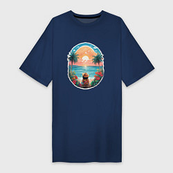 Женская футболка-платье Прекрасный закат на море