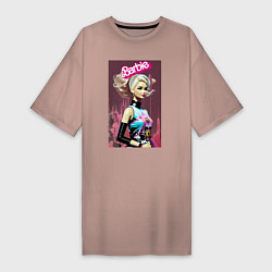 Женская футболка-платье Кукла Барби - нейросеть - фильм