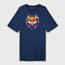 Женская футболка-платье Neon fox