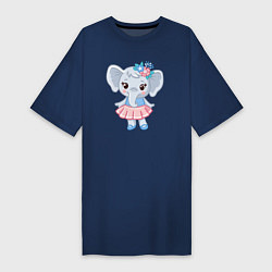 Женская футболка-платье Elephant girl