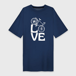 Женская футболка-платье Любовь велосипедиста
