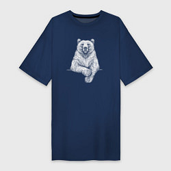 Женская футболка-платье Медведь сложил лапы