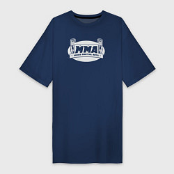 Футболка женская-платье MMA sport, цвет: тёмно-синий