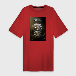 Женская футболка-платье Fallout armour poster