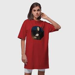Футболка женская-платье Безликий Унесенные призраками, цвет: красный — фото 2
