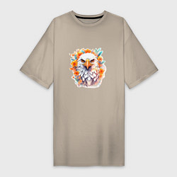 Женская футболка-платье Орел в цветах