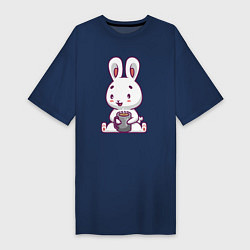 Женская футболка-платье Кролик с кружкой