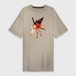 Женская футболка-платье Мидзухики: журавлик и бубенцы
