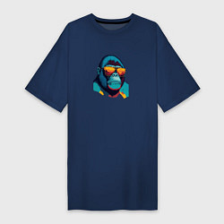 Женская футболка-платье Стильная горилла